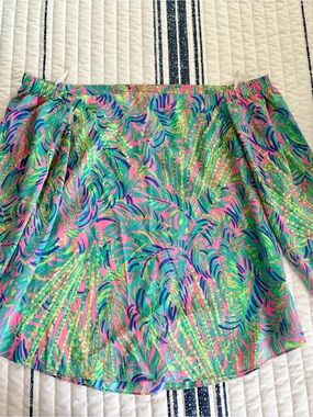 Lilly Pulitzer Pink Tropical Print Top with Green & Blue Accents